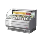 image of Turbo Air TOM-60SS-N 63" Horizontal Open Air Merchandiser, Stainless Steel, Self-Contained, 3 Shelf, 11.2 cu. ft.