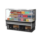 image of Turbo Air TOM-72L-UF-S-3SI-N 71" Drop In Open Refrigerated Deli Display Case