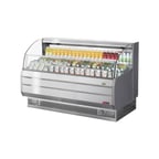 image of Turbo Air TOM-75SS-N 75" Horizontal Open Air Merchandiser, Stainless Steel, Self-Contained, 3 Shelves, 13.5 cu. ft.