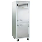 image of Traulsen ADT132KUT-HHS 24" 1-Section Reach-In Refrigerator/Freezer Combo w/ 2 Half Solid Doors