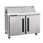image of Centerline by Traulsen CLPT-3610-SD-LR 36" 2-Section Sandwich / Salad Prep Table w/ 2 Doors, 10 pans