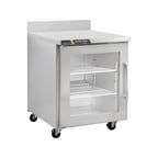 image of Centerline by Traulsen CLUC-27R-GD-WTL 27" 1-Section Worktop Refrigerator w/ 1 Glass Door (left)