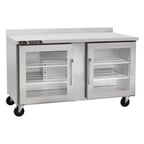 image of Centerline by Traulsen CLUC-60R-GD-WTLR 60" 2-Section Worktop Refrigerator w/ 2 Glass Doors