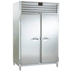 image of Traulsen RDT232DUT-FHS 48" 2-Section Reach-In Refrigerator/Freezer Combo w/ 2 Solid Doors, All Stainless Steel