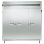 image of Traulsen RHT332WUT-FHS 86" Three Section Reach-In Refrigerator w/ 3 Solid Doors, Top Mount, 77.45 cu. ft.