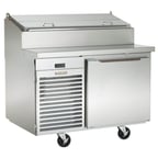 image of Traulsen TS048HT 48" One Section Refrigerated Pizza Prep Table w/ 1 Door, (6) 1/3 Pans