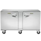 image of Traulsen ULT60-LR-SB 60" 2-Section Undercounter Freezer w/ 2 Doors (left-right), 17.47 cu. ft.