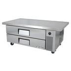 image of True TRCB-52-60 60" 2 Drawers Refrigerated Chef Base,  (6) 12" x 20" Pan Capacity