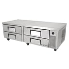 image of True TRCB-72 72" 4 Drawers Refrigerated Chef Base,  (8) 12" x 20" Pan Capacity