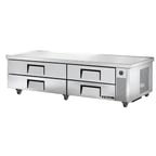 image of True TRCB-82-84 84" 4 Drawers Refrigerated Chef Base,  (10) 12" x 20" Pan Capacity