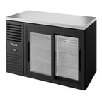 image of True TBR48-RISZ1-L-B-11-1 48" Two Sliding Glass Door Back Bar Refrigerator with LED Lighting