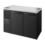 image of True TBR48-RISZ1-L-B-SS-1 48" Two Solid Swing Door Back Bar Refrigerator with LED Lighting