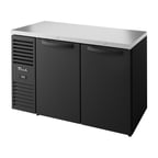image of True TBR52-RISZ1-L-B-SS-1 52" Two Solid Swing Door Back Bar Refrigerator with LED  Lighting