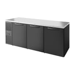 image of True TBR84-PTSZ1-L-B-SSS-SSS-1 84" 6 Solid Swing Door Pass-Thru Single Zone Refrigerator