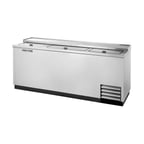 image of True TD-80-30-S-HC 80" Solid Slide Lid Stainless Steel Deep Well Horizontal Bottle Cooler