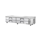 image of True TRCB-96 95" 4 Drawers Refrigerated Chef Base,  (12) 12" x 20" Pan Capacity