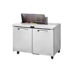 image of True TSSU-48-08-HC~SPEC3 48" Two Section Sandwich / Salad Prep Table w/ 2 Doors, 8 Pans