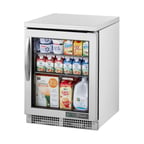 image of True TUC-24G-HC~FGD01 24" 1-Section Undercounter Refrigerator w/ 1 Glass Door