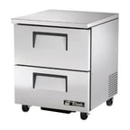 image of True TUC-27F-D-2-HC 27" 1-Section Undercounter Freezer w/ 2 Drawers, 1/4 HP
