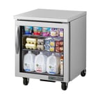 image of True TUC-27G-HC~FGD01 27" 1-Section Undercounter Refrigerator w/ 1 Glass Door