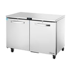 image of True TUC-48-HC~SPEC3 48" 2-Section Undercounter Refrigerator w/ Heavy-Duty 2 Solid Doors