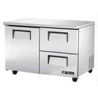 image of True TUC-48D-2-HC 48" 2-Section Undercounter Refrigerator w/ 2 Drawers & 1 Door