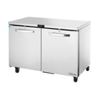 image of True TUC-48F-HC~SPEC3 48" 2-Section Undercounter Freezer w/ 2 Doors, Stainless Steel