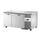 image of True TUC-60-32F-HC~SPEC3 60" 2-Section Undercounter Freezer w/ 2 Doors, Stainless Steel