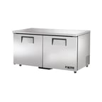 image of True TUC-60F-ADA-HC 60" ADA Compliant Two Solid Door Undercounter Freezer