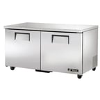 image of True TUC-60F-HC 60" 2-Section Undercounter Freezer w/ 2 Doors, 1/2 HP