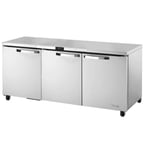 image of True TUC-72-HC~SPEC3 72" 3-Section Undercounter Refrigerator w/ Heavy Duty 3 Solid Doors
