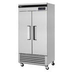image of Turbo Air TSF-35SDN-N 39" Two Section Reach-In Freezer w/ 2 Solid Doors, Bottom Mount, 29 cu. ft.