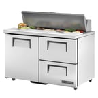 image of True TSSU-48-12D-2-ADA-HC 48" 1 Door 2 Drawer Refrigerated Sandwich / Salad Prep Table