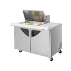 image of Turbo Air TST-48SD-12M-N 48" Mega Top Sandwich/Salad Prep Table w/ 2 Doors, 12 Pans