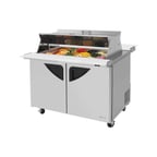 image of Turbo Air TST-48SD-18-N-DS 48" Mega Top Sandwich/Salad Prep Table w/ 2 Doors, 18 Pans