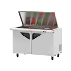 image of Turbo Air TST-48SD-18-N-FL 48" Mega Top Sandwich/Salad Prep Table w/ 2 Doors, 18 Pans