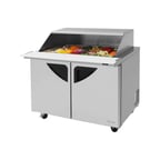 image of Turbo Air TST-48SD-18-N-SL 48" Mega Top Sandwich/Salad Prep Table w/ 2 Doors, 18 Pans