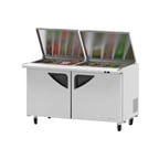 image of Turbo Air TST-60SD-24-N-FL 60" Mega Top Sandwich/Salad Prep Table w/ 2 Doors, 24 Pans