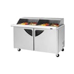 image of Turbo Air TST-60SD-24-N-SL 60" Mega Top Sandwich/Salad Prep Table w/ 2 Doors, 24 Pans
