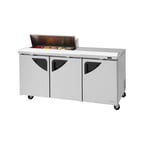 image of Turbo Air TST-72SD-10S-N 72" Three Section Sandwich / Salad Prep Table w/ 3 Doors, 10 Pans