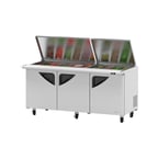 image of Turbo Air TST-72SD-30-N-FL 72" Mega Top Sandwich/Salad Prep Table w/ 3 Doors, 30 Pans