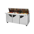 image of Turbo Air TST-72SD-30-N 72" Mega Top Sandwich/Salad Prep Table w/ 3 Doors, 30 Pans