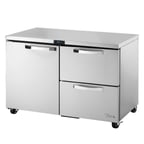 image of True TUC-48D-2-ADA-HC~SPEC3 48" 2-Section Undercounter Refrigerator w/ 2 Drawers, 1 Door, 12 cu ft