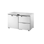 image of True TUC-48D-2-LP-HC~SPEC3 48" 2-Section Undercounter Refrigerator w/ 2 Drawers, 1 Door, 12 cu ft