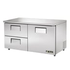 image of True TUC-60D-2-ADA-HC 60" 2-Section Undercounter Refrigerator w/ 1 Solid Door, 2 Drawers, 16 cu ft