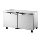 image of True TUC-60F-HC~SPEC3 60" 2-Section Undercounter Freezer w/ 2 Doors, Stainless Steel