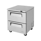 image of Turbo Air TUR-28SD-D2-N 27" 1-Section Undercounter Refrigerator w/ 2 Drawers, 6.8 cu. ft.