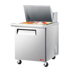 image of Turbo Air EST-28-12-N6 27" One Section Mega Top Sandwich Prep Table, 12 Pan