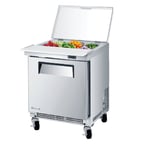 image of Turbo Air MST-24S-N6 24" One Section Sandwich / Salad Prep Table w/ 1 Door, 6 Pans