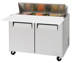 image of Turbo Air MST-48-12-N 48" Two Section Sandwich / Salad Prep Table w/ 2 Doors, 12 Pans